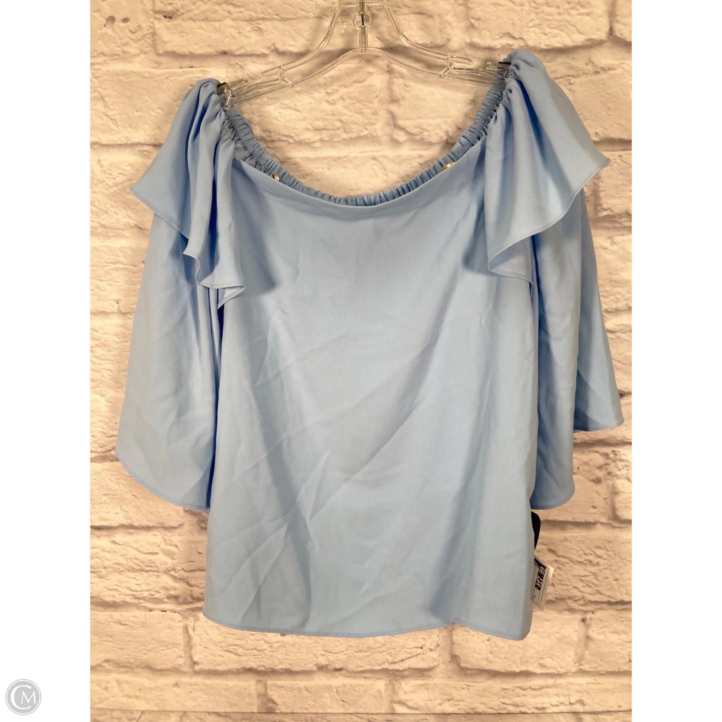 Blouse Short Sleeve By Trina Turk In Blue, Size: M