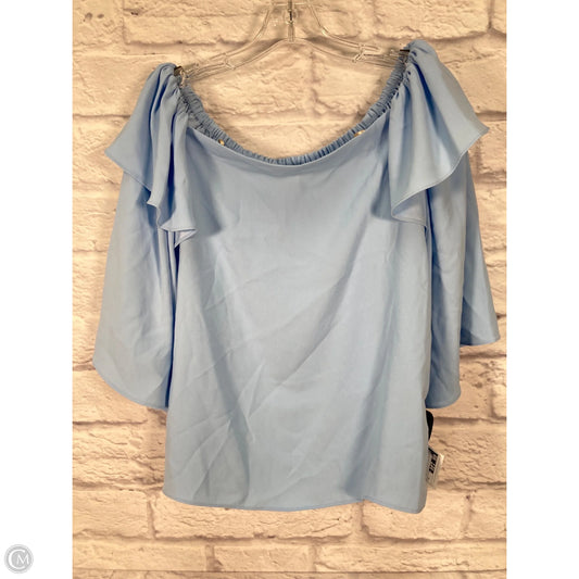 Blouse Short Sleeve By Trina Turk In Blue, Size: M