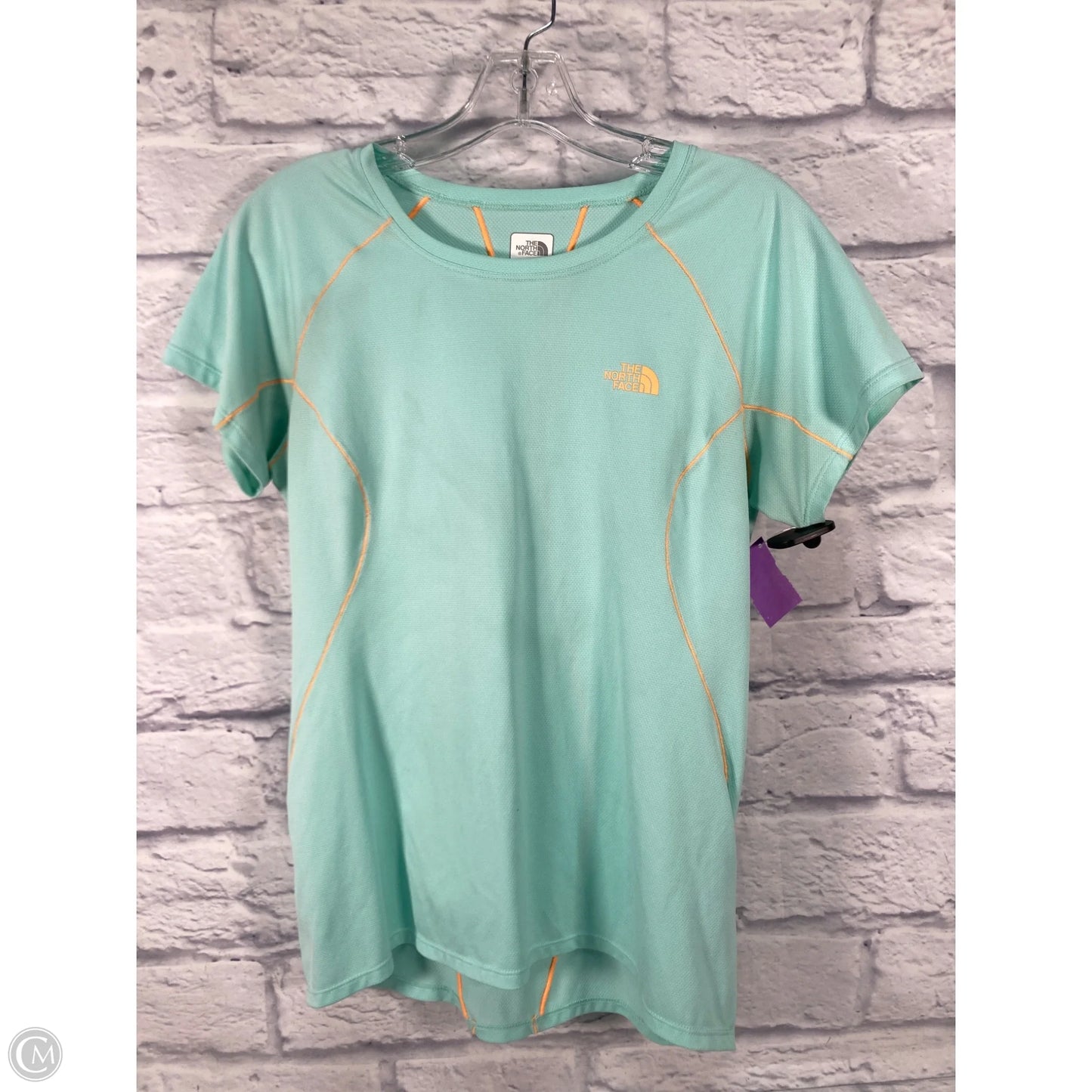 Athletic Top Short Sleeve By The North Face In Green, Size: M