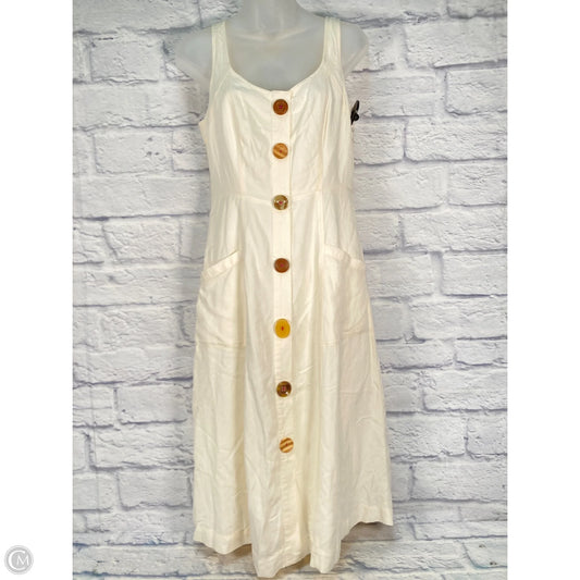 Dress Casual Midi By Anthropologie In Cream, Size: S