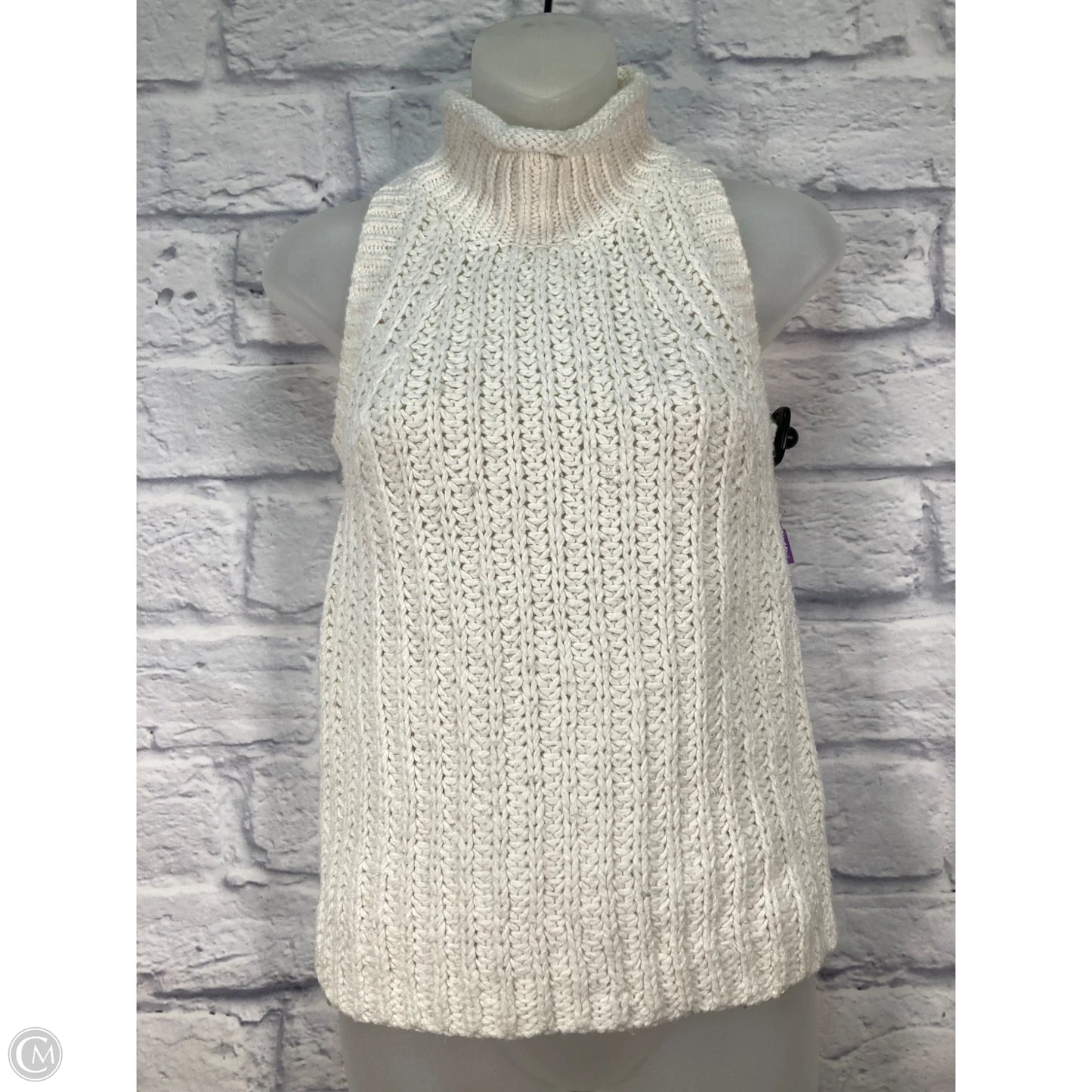 Vest Sweater By Moth In White, Size: Xs