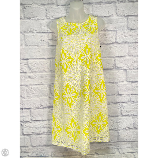 Dress Party Short By Weston Wear In White & Yellow, Size: S
