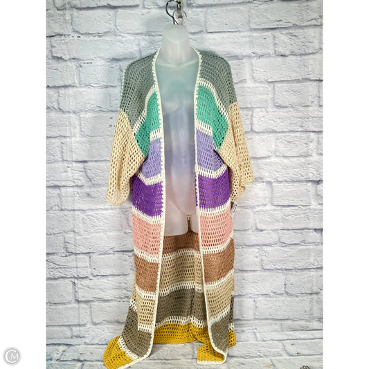 Cardigan By Anthropologie In Rainbow Print, Size: Xl
