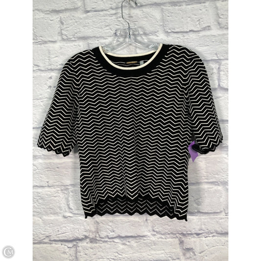 Top Short Sleeve By Elie Tahari In Black & White, Size: S