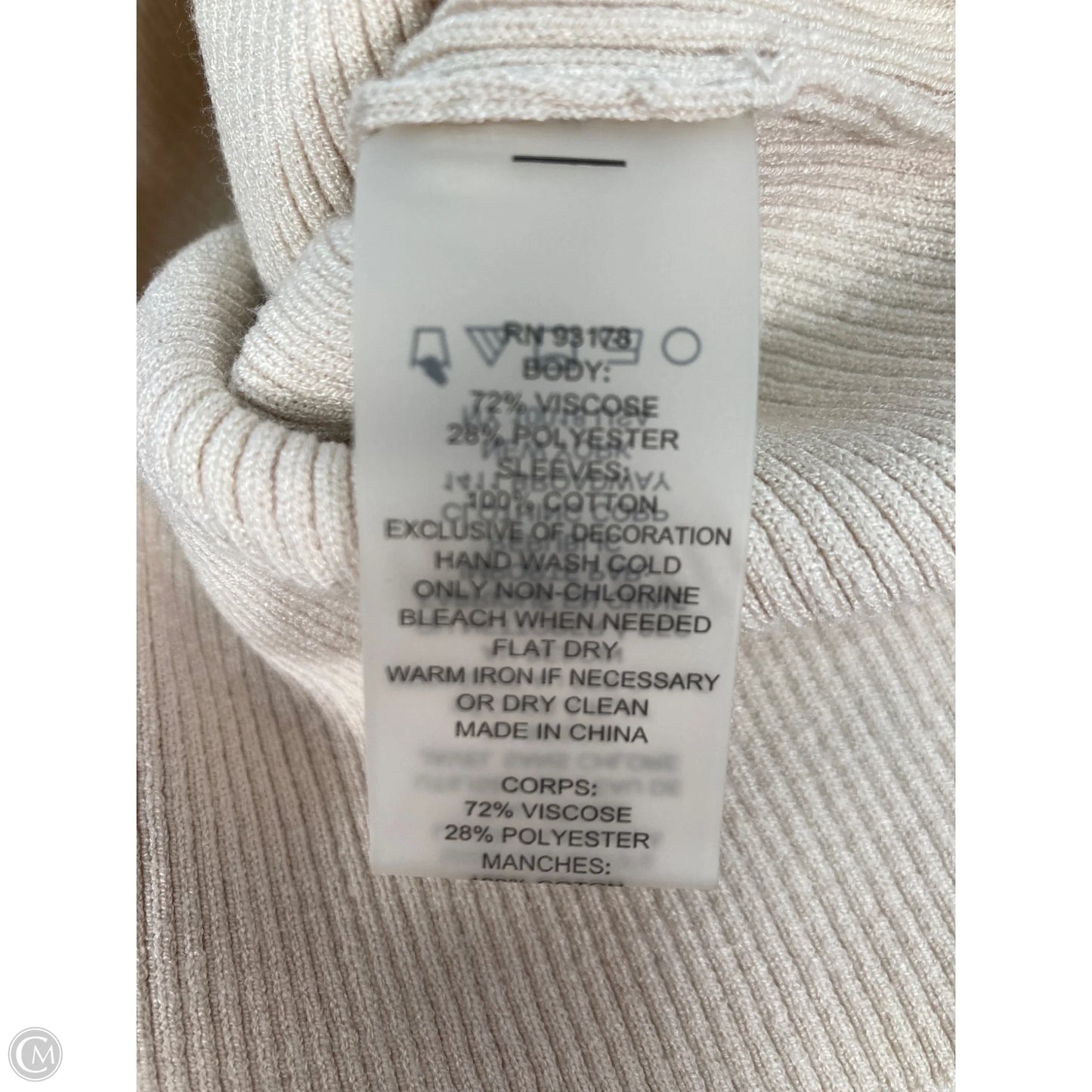 Top Short Sleeve By Elie Tahari In Tan & White, Size: S