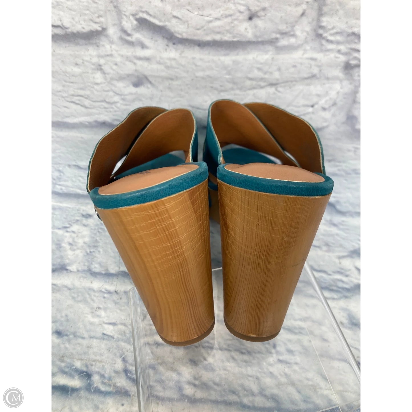 Sandals Heels Block By Lucky Brand In Blue, Size: 10