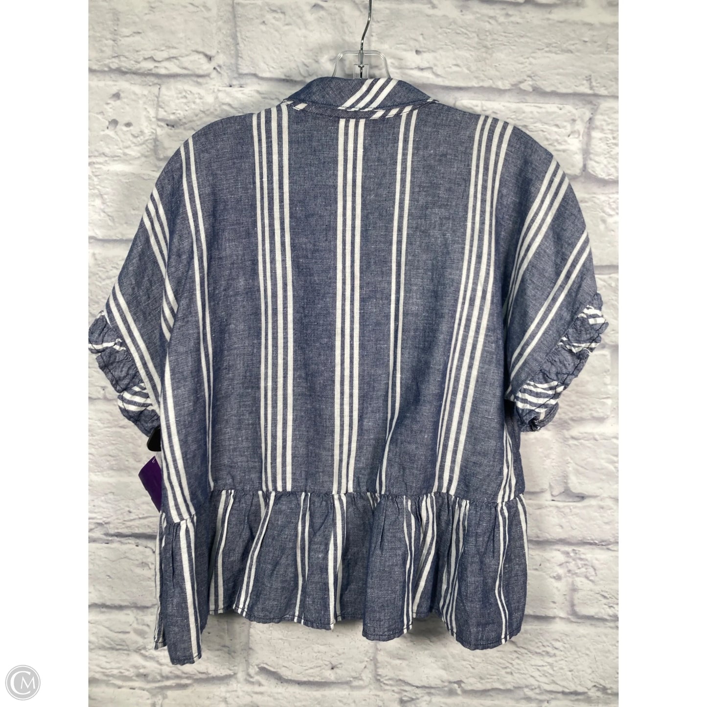 Top Short Sleeve By Maeve In Striped Pattern, Size: S