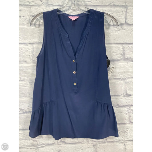 Blouse Designer By Lilly Pulitzer In Blue, Size: S