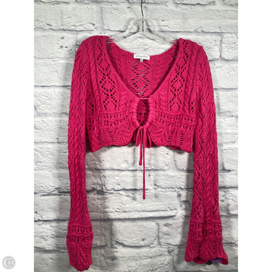 Sweater Cardigan By Emory Park In Pink, Size: M