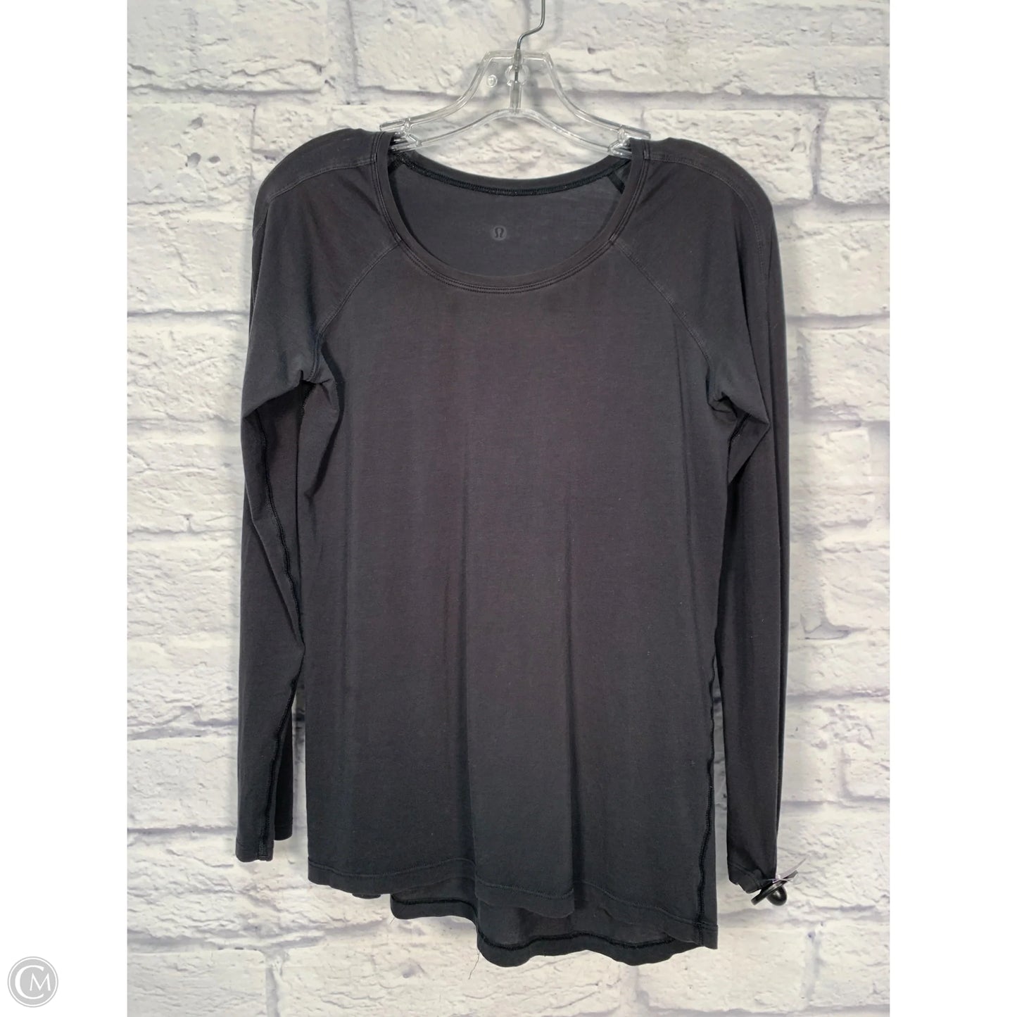 Athletic Top Long Sleeve Crewneck By Lululemon In Black, Size: S