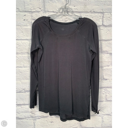 Athletic Top Long Sleeve Crewneck By Lululemon In Black, Size: S