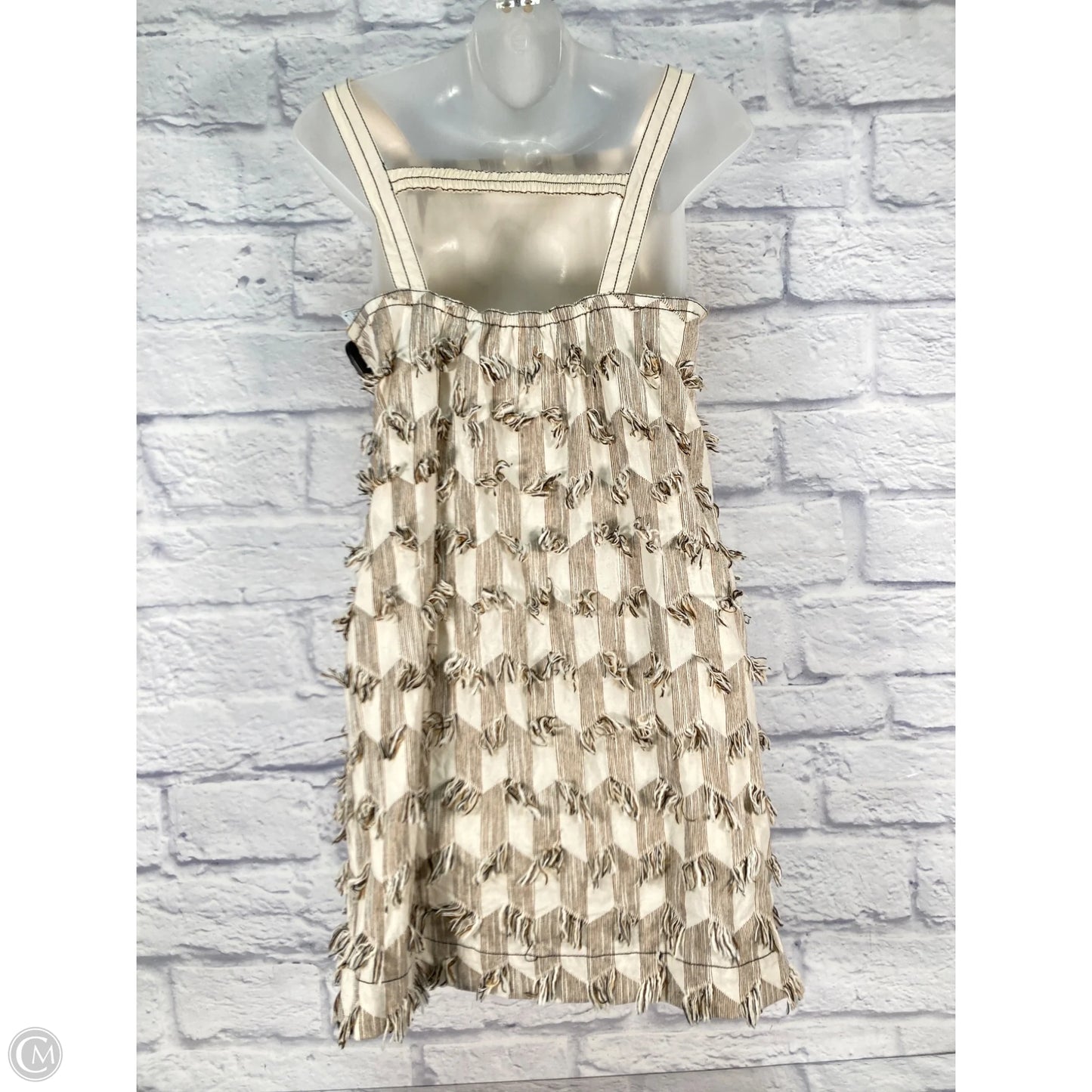 Dress Casual Short By Anthropologie In Brown & Cream, Size: S