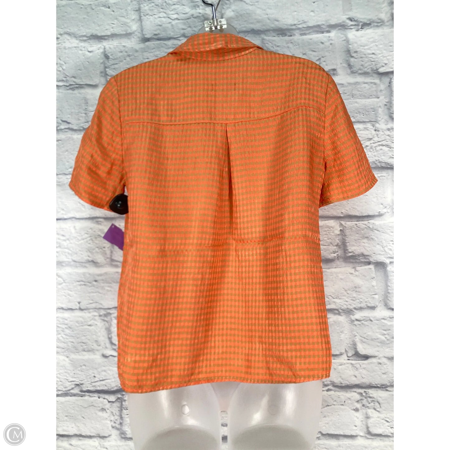 Top Short Sleeve By Clothes Mentor In Green & Orange, Size: S