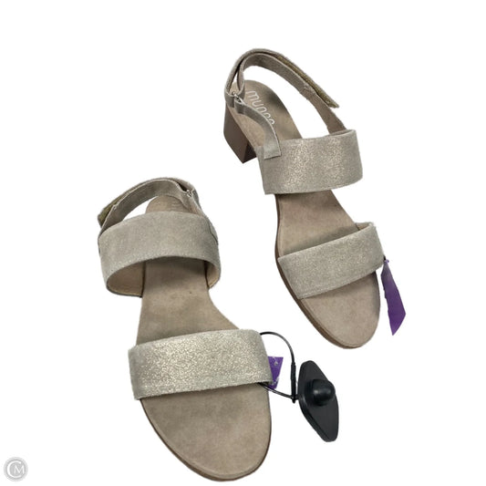 Sandals Heels Block By Munro In Brown & Tan, Size: 10.5