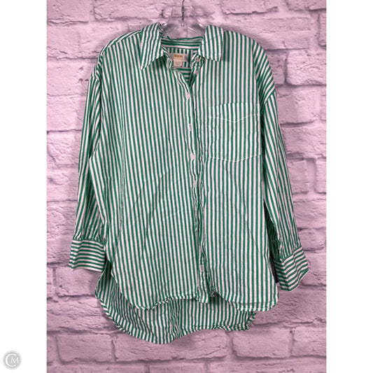 Top Long Sleeve By Maeve In Striped Pattern, Size: M