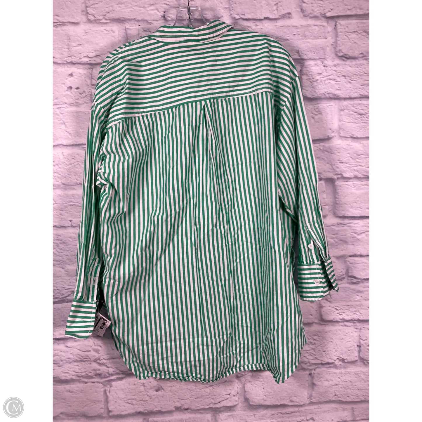 Top Long Sleeve By Maeve In Striped Pattern, Size: M