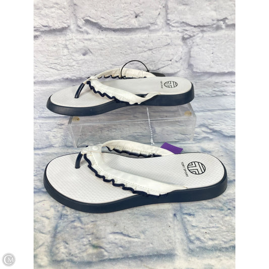 Sandals Designer By Tory Burch In Black & White, Size: 8