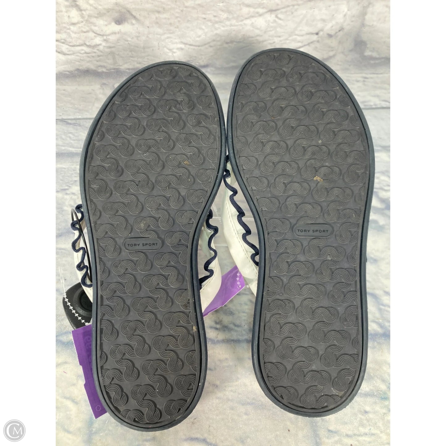 Sandals Designer By Tory Burch In Black & White, Size: 8
