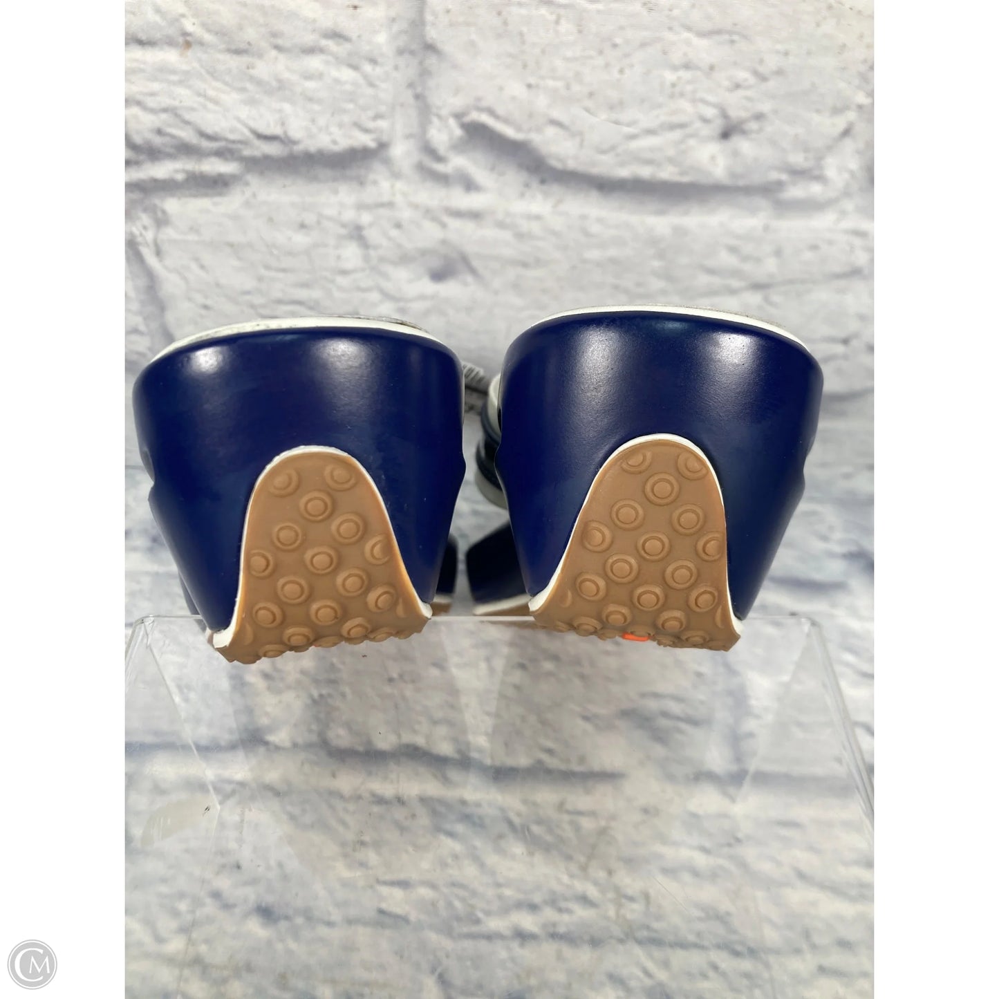 Sandals Heels Wedge By Cole-haan In Blue & White, Size: 7