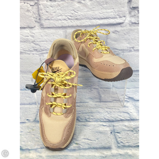 Shoes Sneakers By Nike In Brown & Yellow, Size: 9