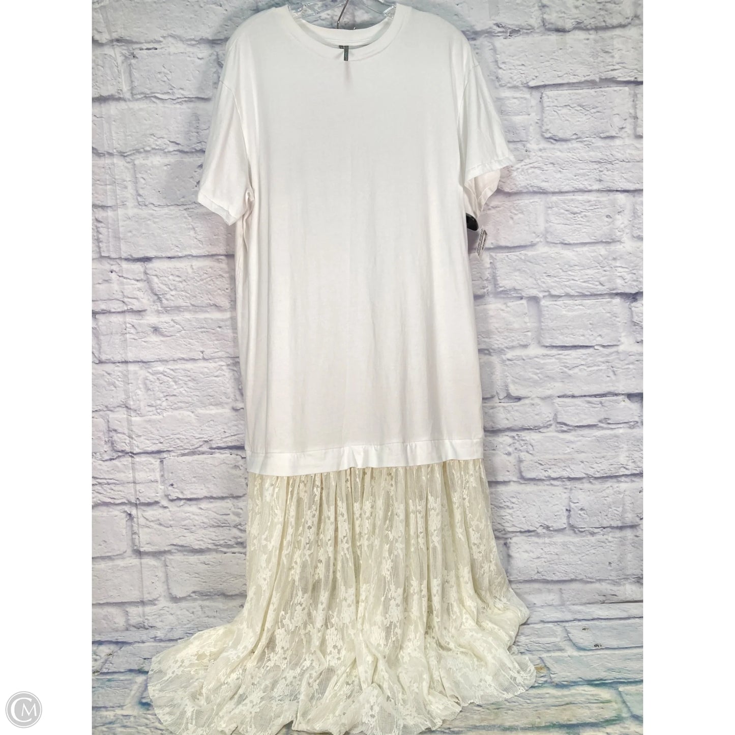 Dress Casual Maxi By Anthropologie In Cream & White, Size: L