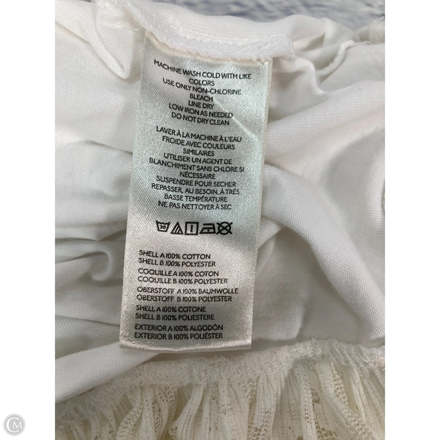 Dress Casual Maxi By Anthropologie In Cream & White, Size: L