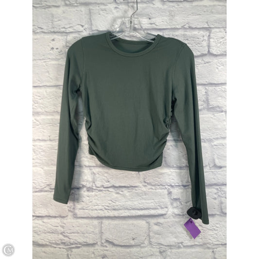 Athletic Top Long Sleeve Crewneck By Lululemon In Green, Size: S