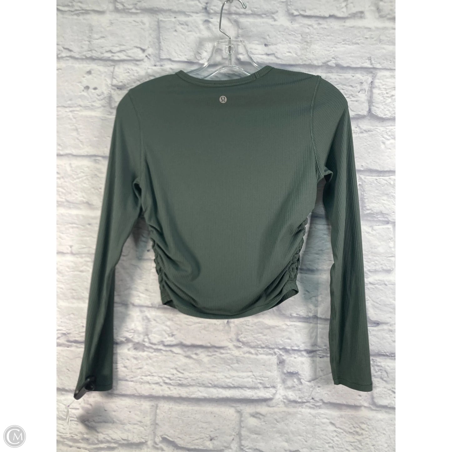 Athletic Top Long Sleeve Crewneck By Lululemon In Green, Size: S