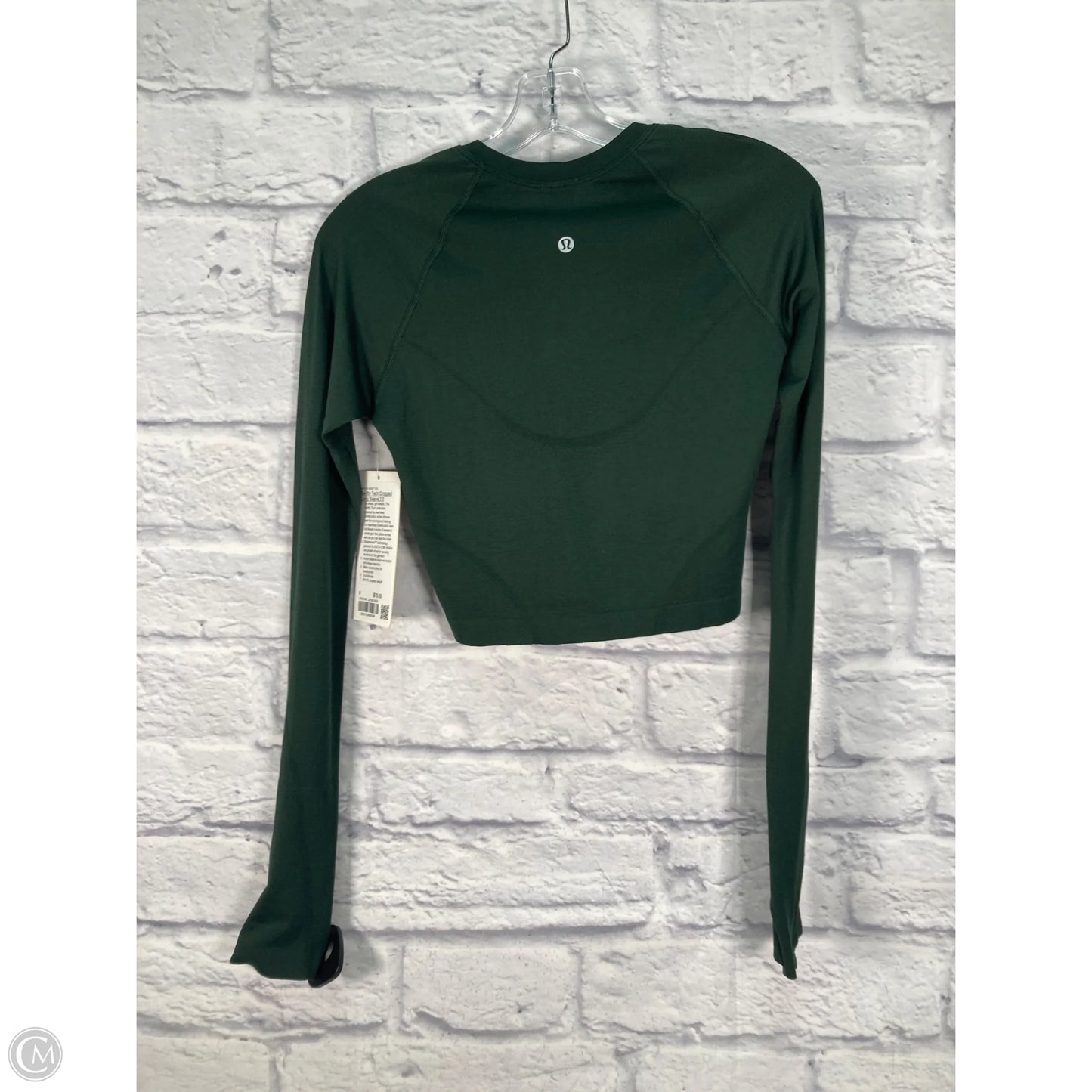Athletic Top Long Sleeve Crewneck By Lululemon In Green, Size: 6