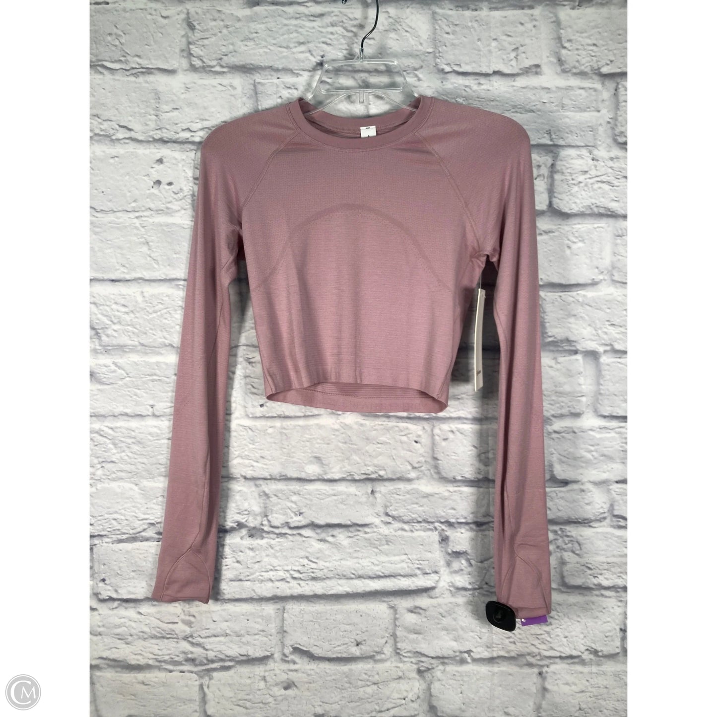 Athletic Top Long Sleeve Crewneck By Lululemon In Purple, Size: 6