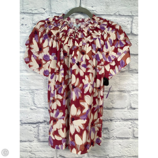 Blouse Short Sleeve By Rails In Floral Print, Size: Xs