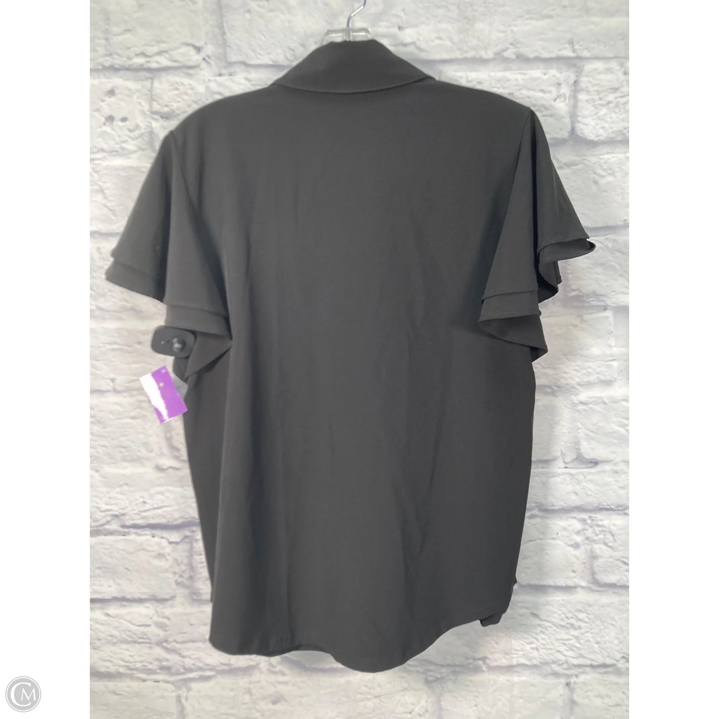 Top Short Sleeve By Chicos In Black, Size: M