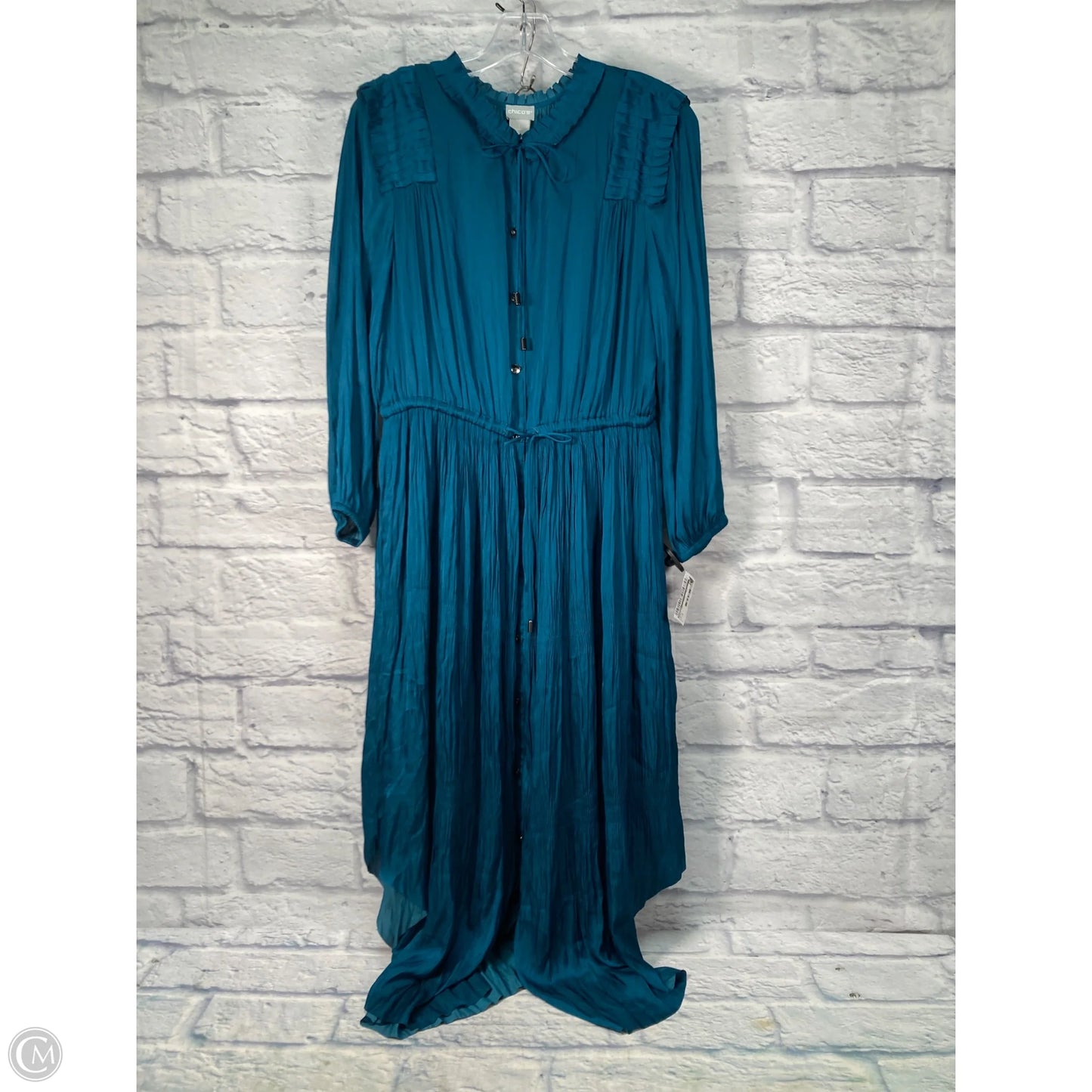 Dress Party Midi By Chicos In Blue, Size: M