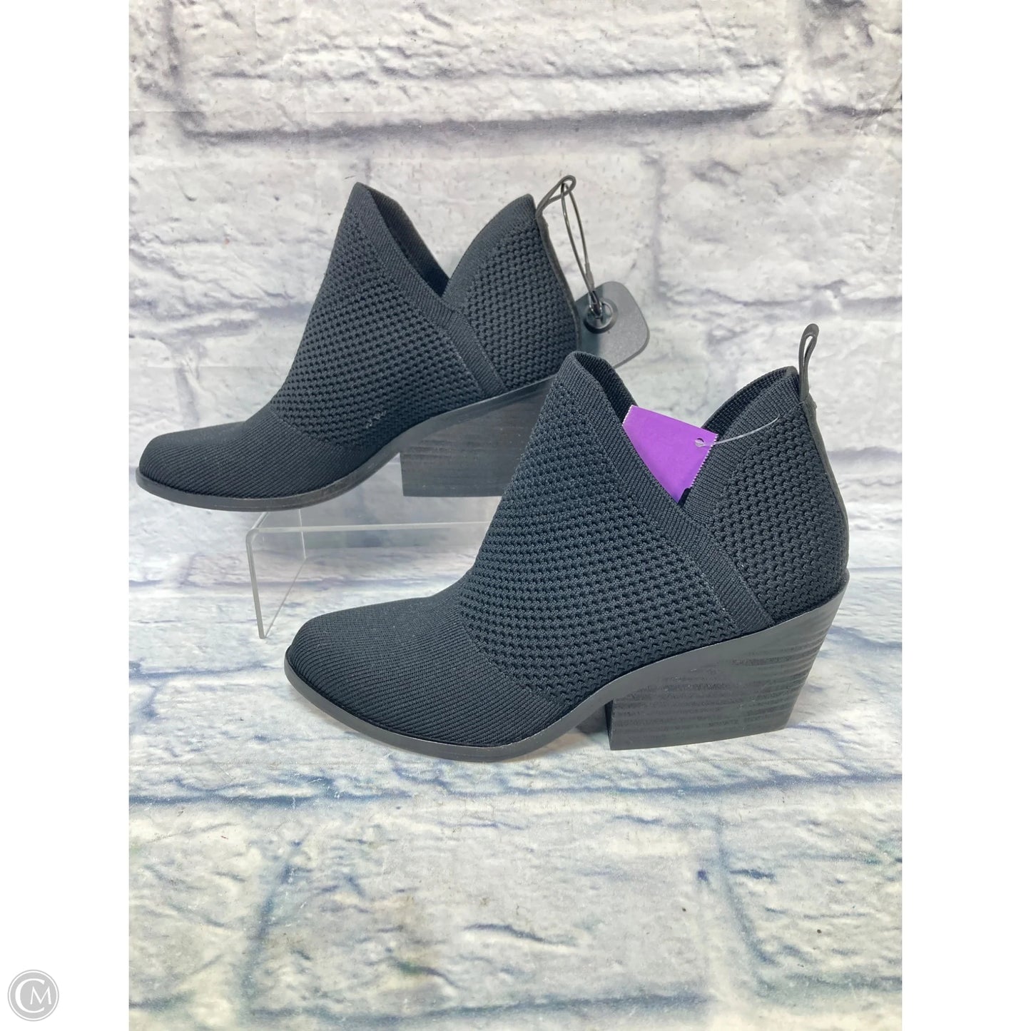 Boots Ankle Heels By Eileen Fisher In Black, Size: 7.5