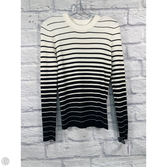 Top Long Sleeve Designer By Milly In Striped Pattern, Size: L