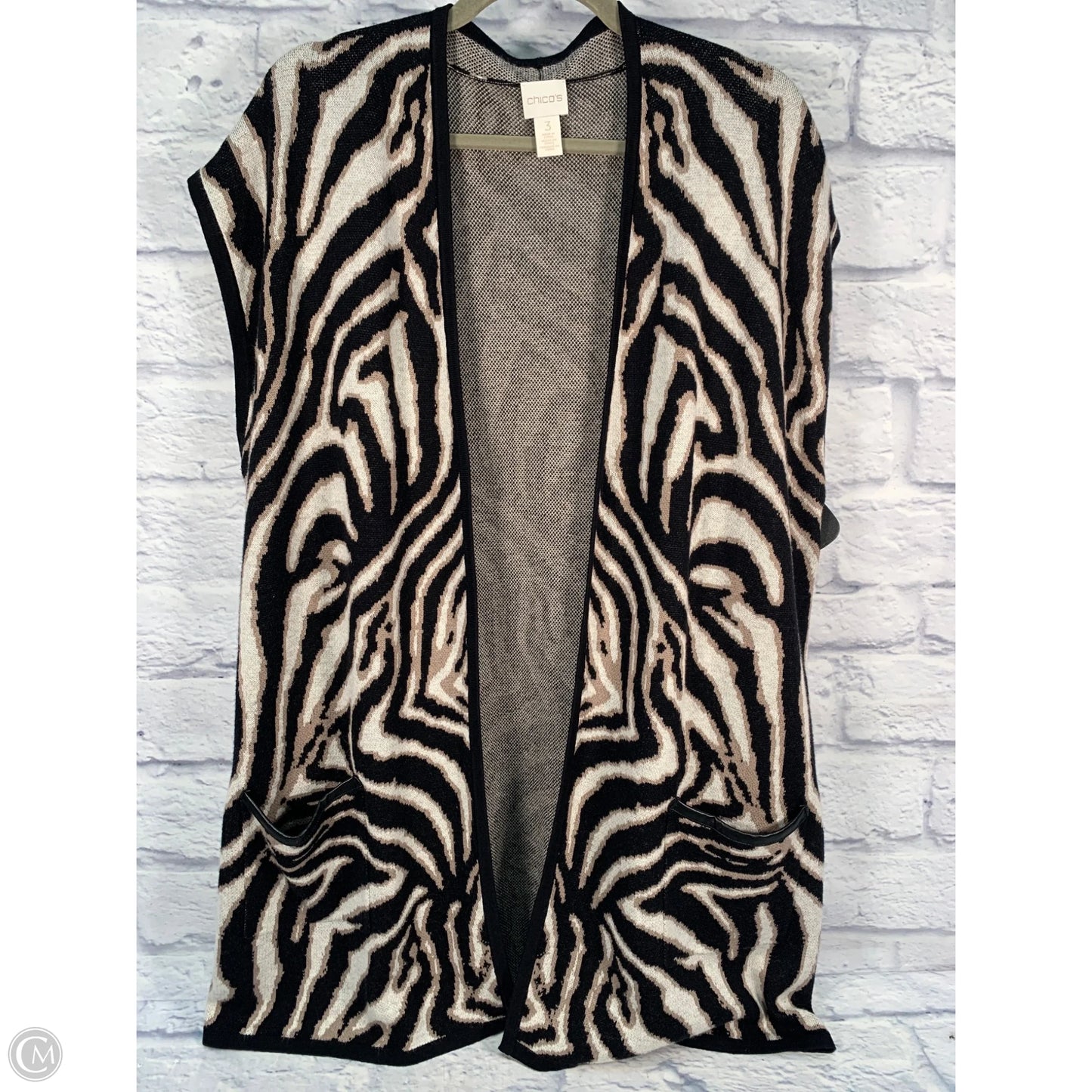Cardigan By Chicos In Animal Print, Size: Xl
