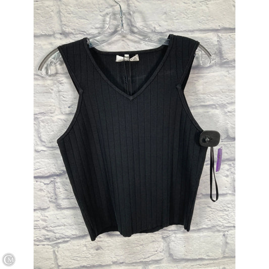 Top Sleeveless Designer By Milly In Black, Size: L