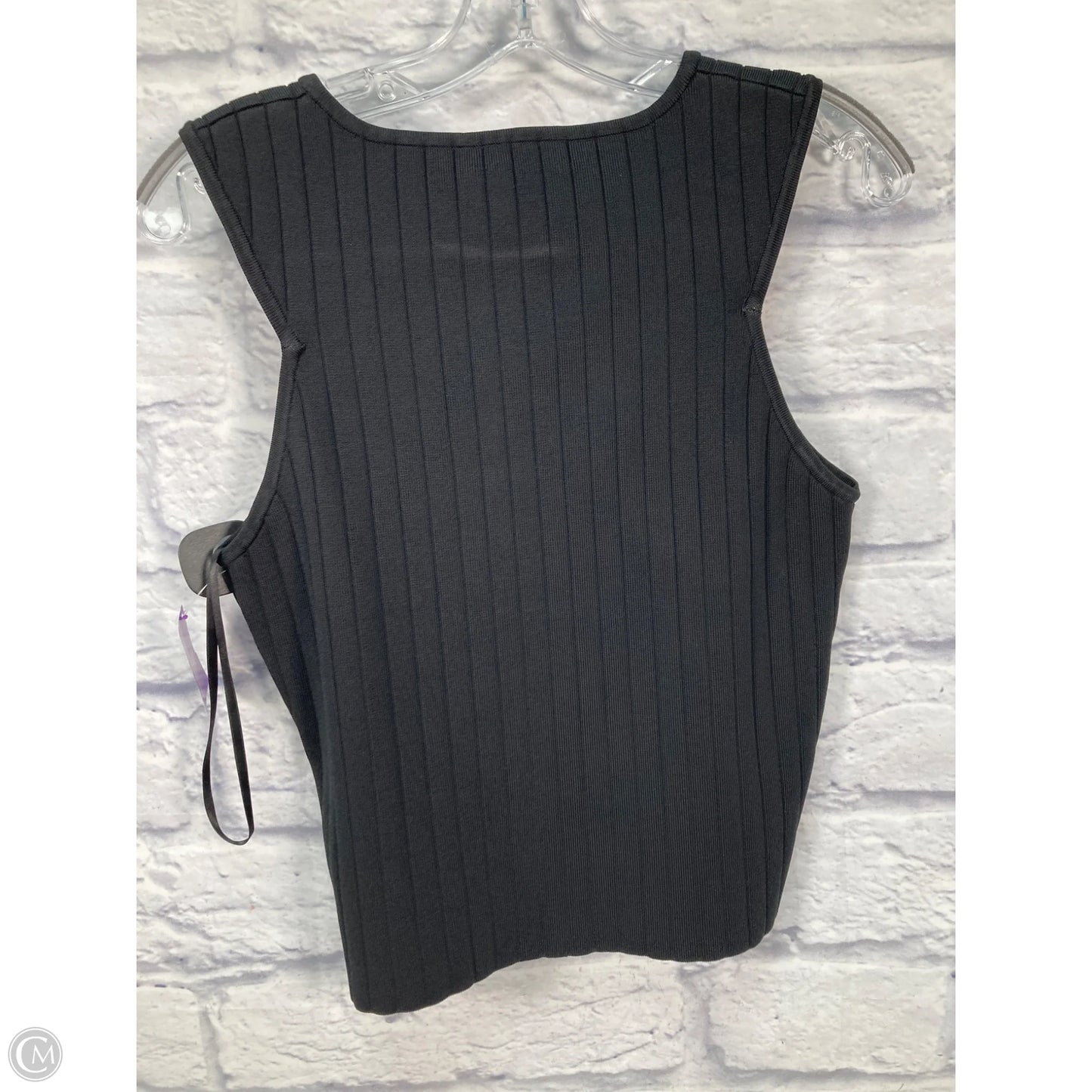 Top Sleeveless Designer By Milly In Black, Size: L