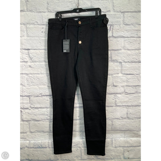 Jeans Skinny By Paige In Black Denim, Size: 14