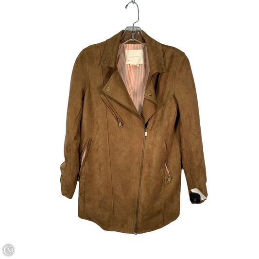 Jacket Moto By Anthropologie In Brown, Size: Xxsp