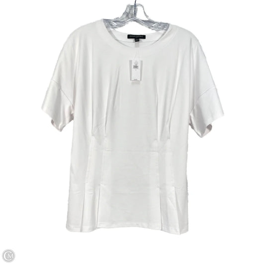 Top Short Sleeve Basic By Banana Republic In White, Size: L
