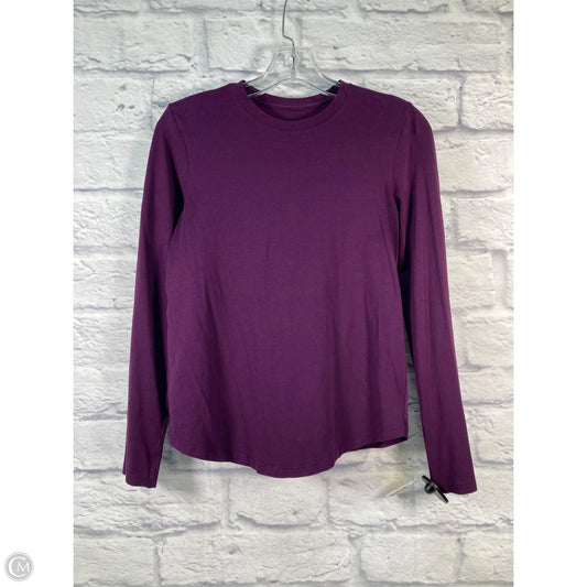 Athletic Top Long Sleeve Crewneck By Lululemon In Purple, Size: M