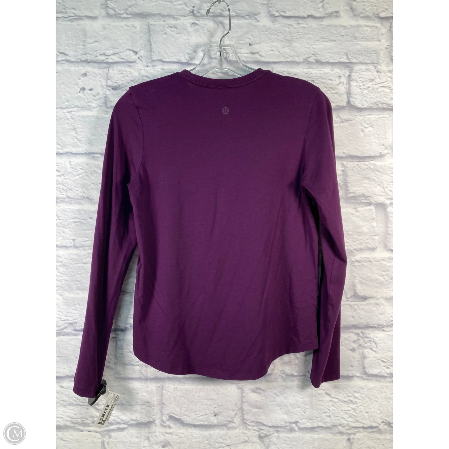 Athletic Top Long Sleeve Crewneck By Lululemon In Purple, Size: M