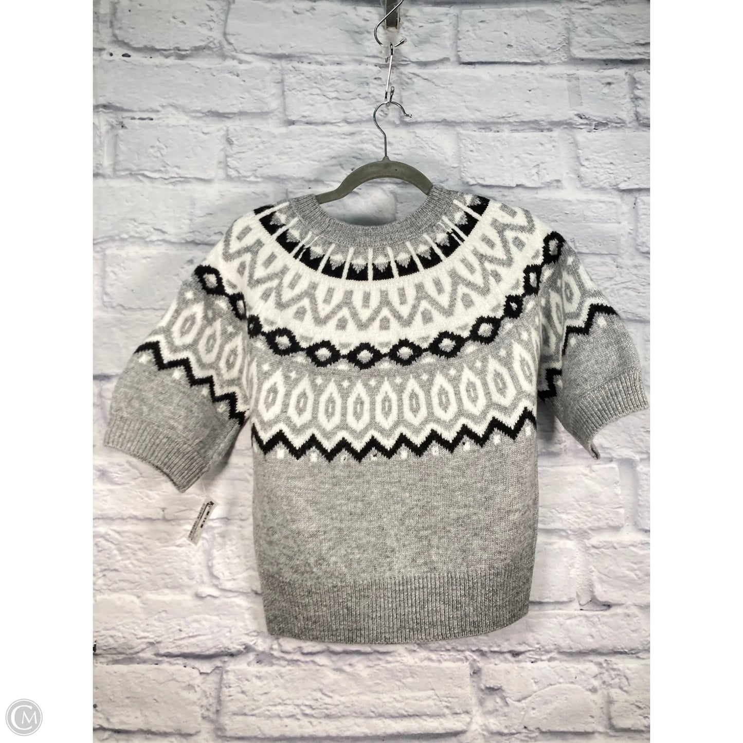 Sweater By Design History In Grey & White, Size: Xs