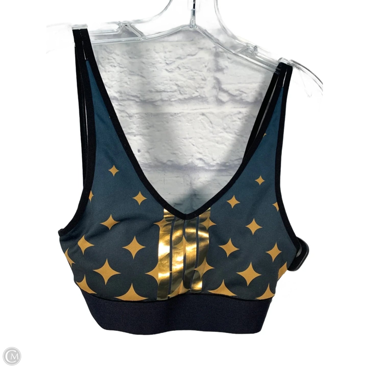 Athletic Bra By Clothes Mentor In Grey & Yellow, Size: M