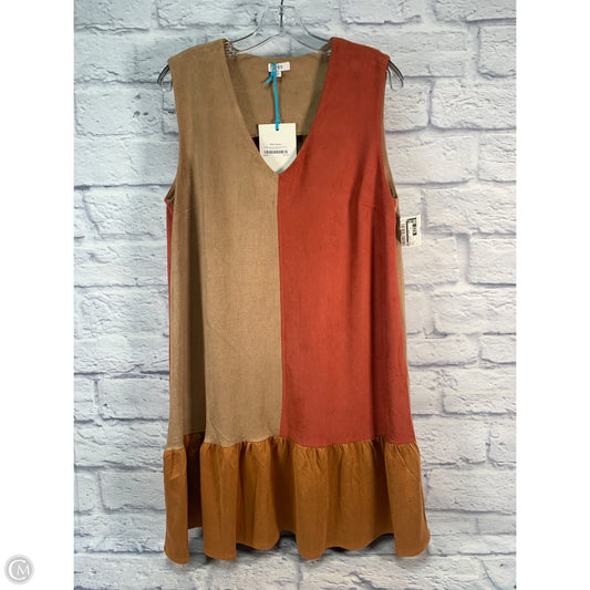 Dress Casual Short By Voy In Brown & Red, Size: L