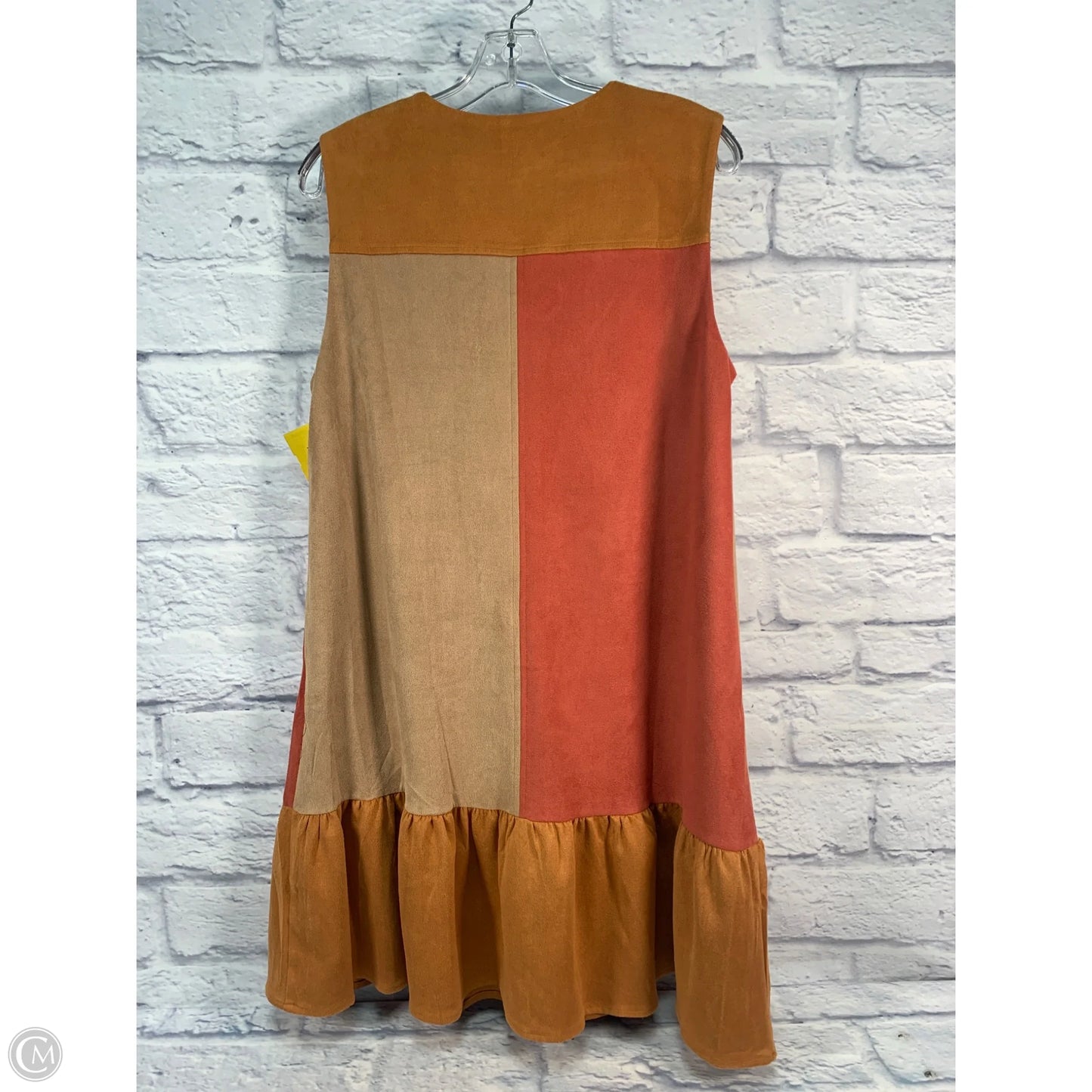 Dress Casual Short By Voy In Brown & Red, Size: L