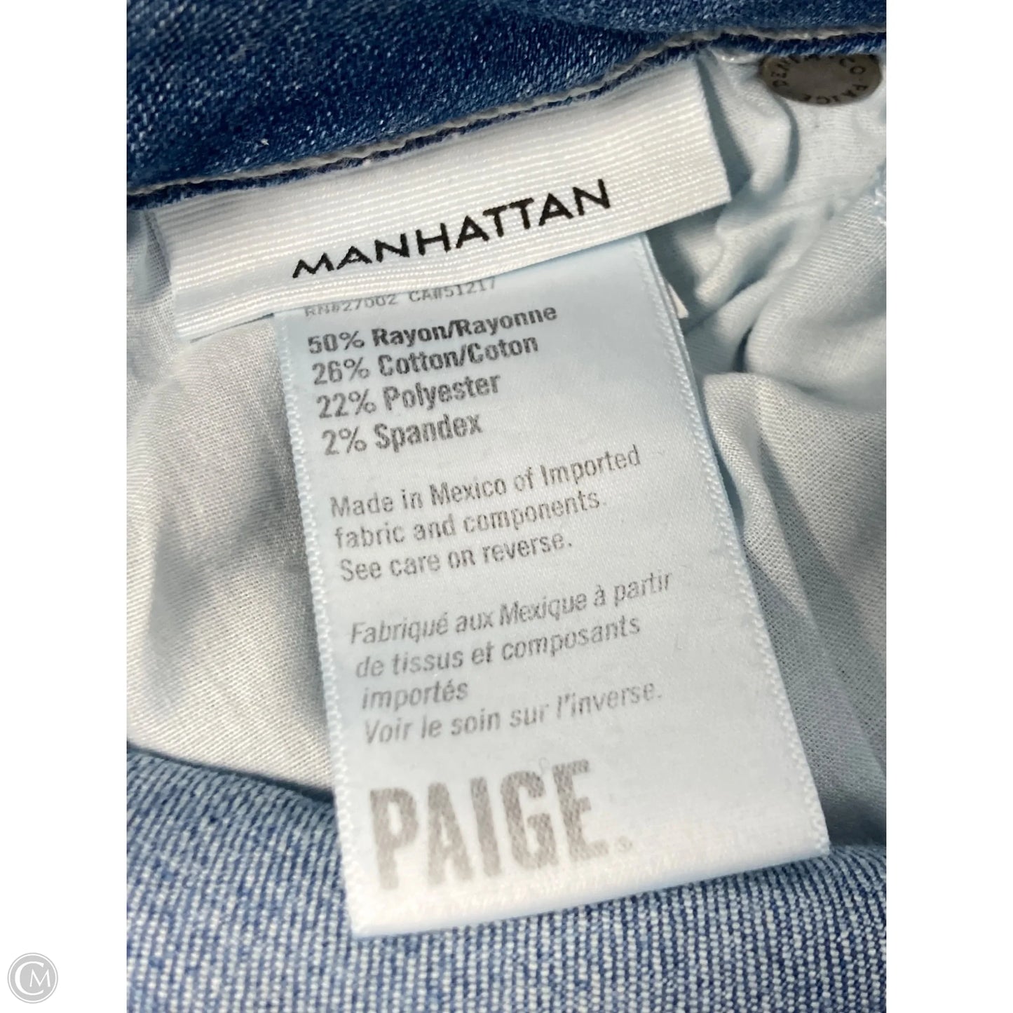 Jeans Boot Cut By Paige In Blue Denim, Size: 4