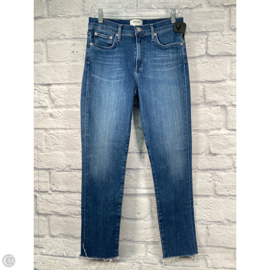 Jeans Straight By Agolde In Blue Denim, Size: 4