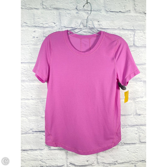 Athletic Top Short Sleeve By Lululemon In Purple, Size: S